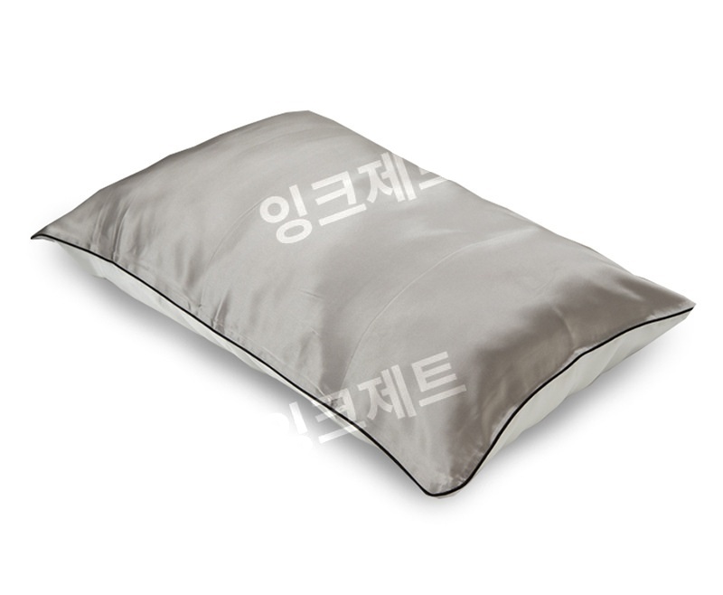 호텔베개 커버 실크 모달 먼지없는 향균 숙면 5성급  제트 다크그레이+16mm 48cmx74cm - 상품 이미지