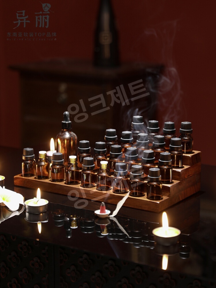 아로마오일 거치대 에센셜 디스플레이 우드 다층 선반 제트 18 그리드 - 상세 이미지 2