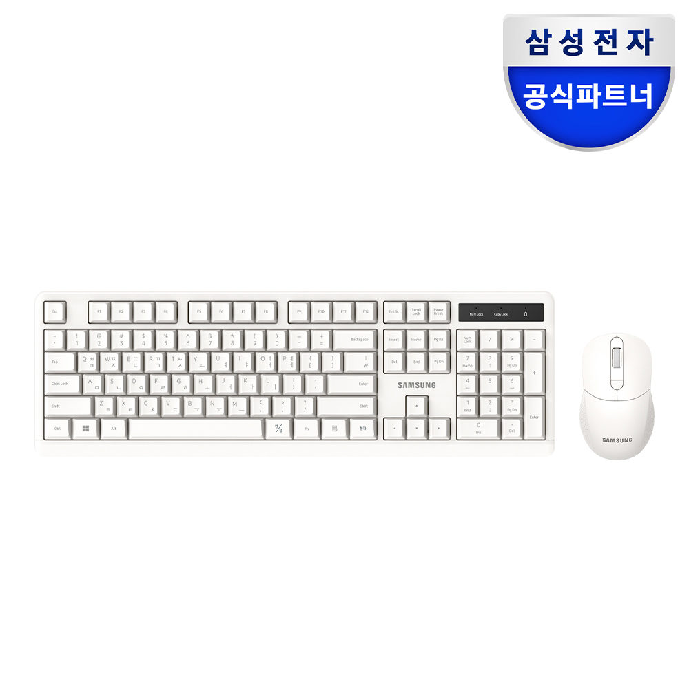 삼성전자 무선키보드마우스세트 SP-R1600 저소음 마우스 사무용 업무용 화이트, 멤브레인