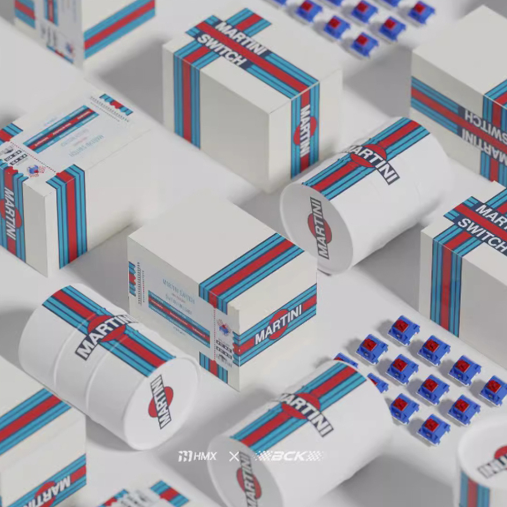 HMX X BCkeys Martini 리니어 기계식 키보드 스위치 5핀 바치리 공장윤활 110개 - 상세 이미지 2