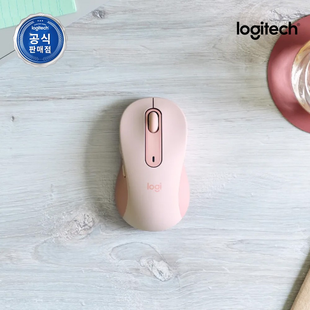 [N배송] 로지텍코리아 공식 시그니처 M650 무소음 무선 마우스 로즈핑크 제품 이미지
