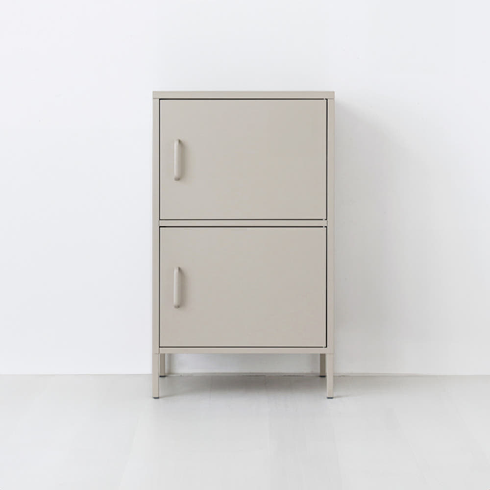 MKB 캐비넷 모던세로 2문 수납장 6001015 600x400x1015mm, 2단, 솔리드베이지 7988.0591 - 상품 이미지