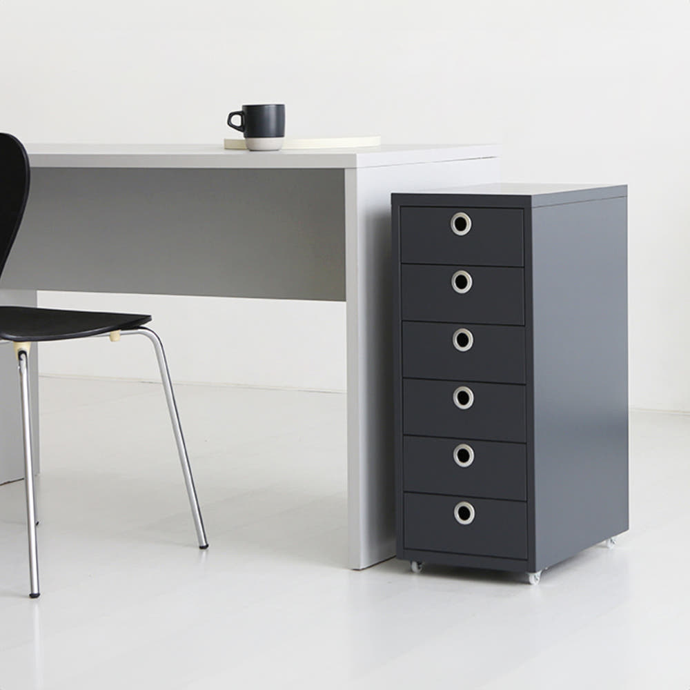 MKB 서랍장 280x410x685mm, 6단, 라이트그레이 6041.7180 - 상세 이미지 4