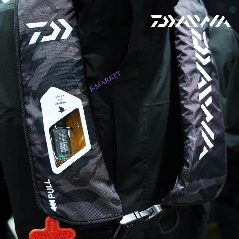 한국 다이와 구명조끼 DF-9103 자동팽창식 구명복 블랙 카모 (395406), FREE(One size) - 상세 이미지 3
