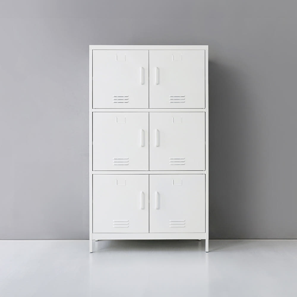 MKB 캐비넷 6문 수납장 9131600 913x460x1600mm, 3단, 화이트 0611.6491 - 상품 이미지