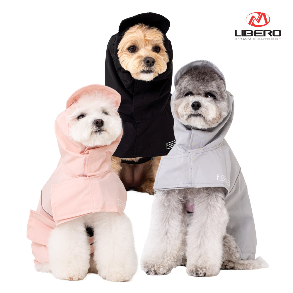 [리베로] 로스 펫 레인판초 강아지 우비 망토 레인코트 판초 강아지옷 강아지비옷