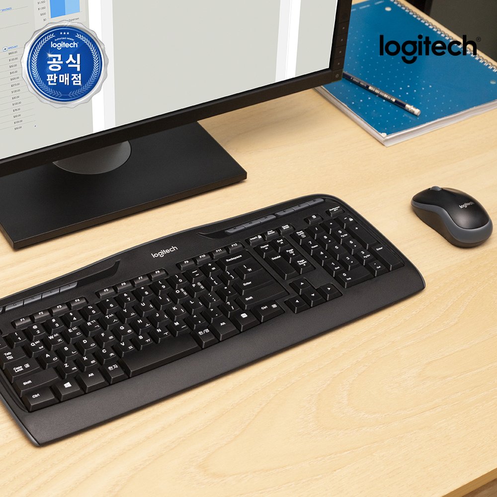 로지텍코리아 공식 MK330R 콤보 무선 키보드 마우스 세트 - 상품 이미지
