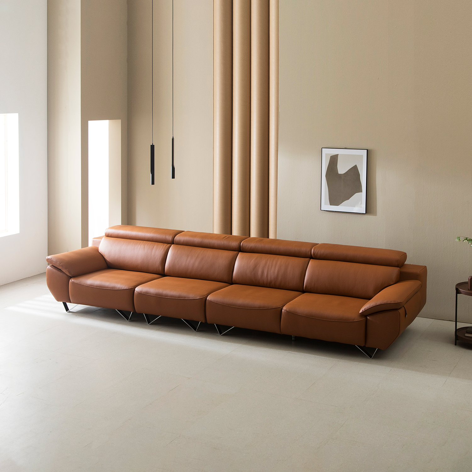 헤르짐머 마네르 6인 이태리 천연 통가죽 소파