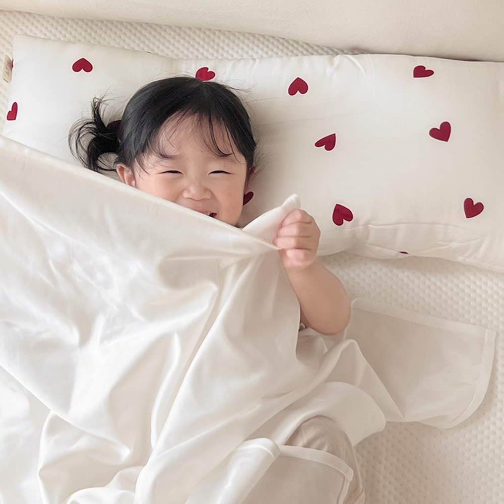 올포홈 신생아 아기 여름 블랭킷 듀라론 냉감 패드 리본 화이트 담요 - 상세 이미지 4