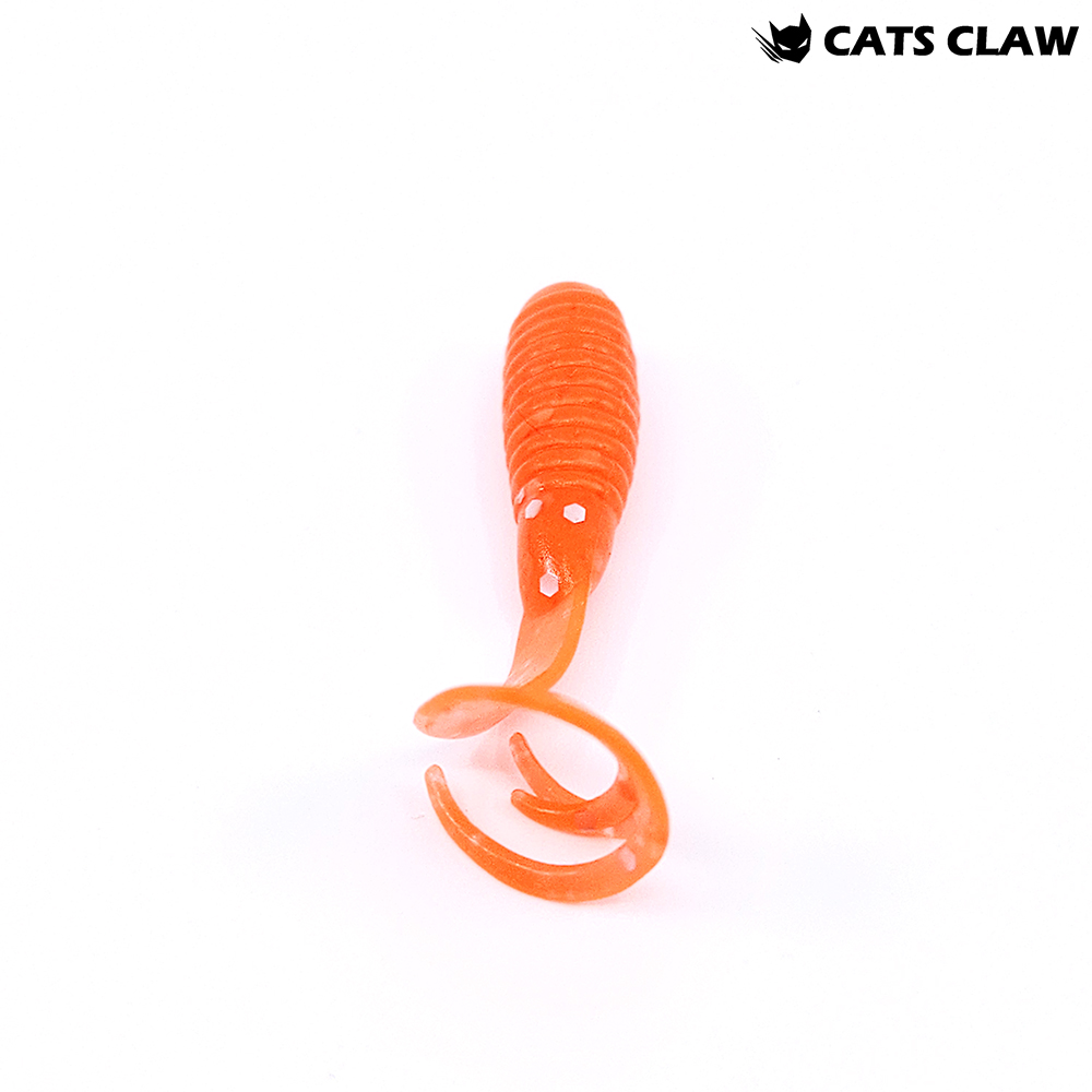 캣츠크로우 트리플그럽 꺽지웜 쏘가리웜 014 오렌지 B 실버, 5cm(2인치) - 상세 이미지 2