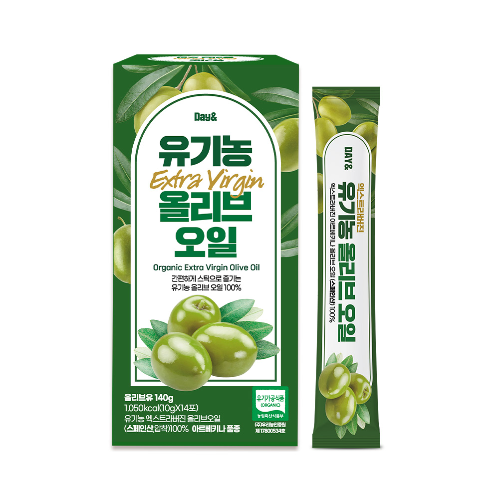 데이앤 유기농 엑스트라버진 올리브 오일 100% 올리브스틱 140ml, 1개