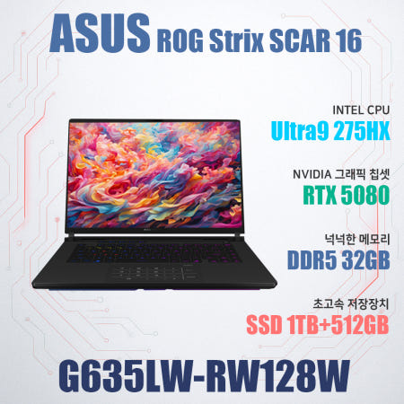 ASUS ROG STRIX SCAR 16 G635LW-RW128W/NVMe SSD 512GB 추가