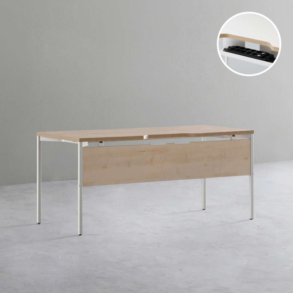 데스커 하부가림판 책상 2.0 1600x700mm, 메이플 이미지 1