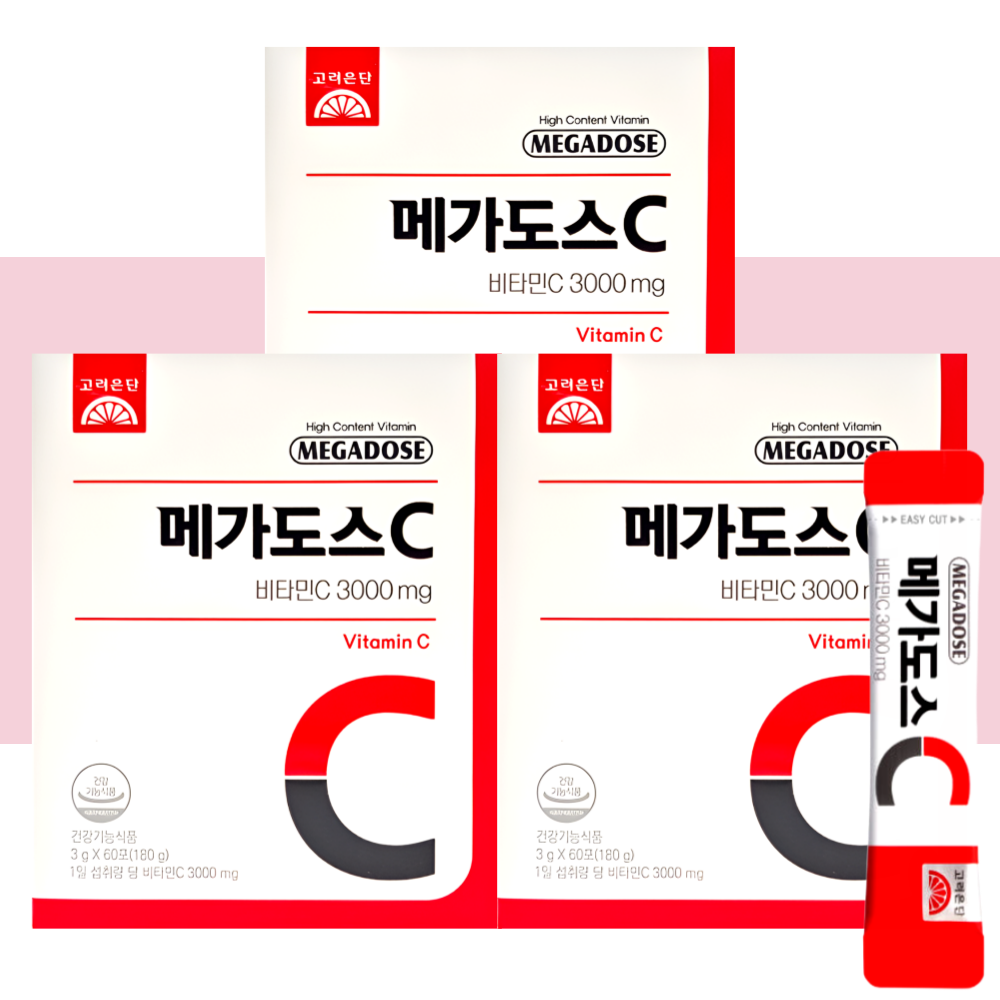 고려은단 메가도스 3000 비타민C 가루 비타민씨 60포X3박스 - 상세 이미지 5
