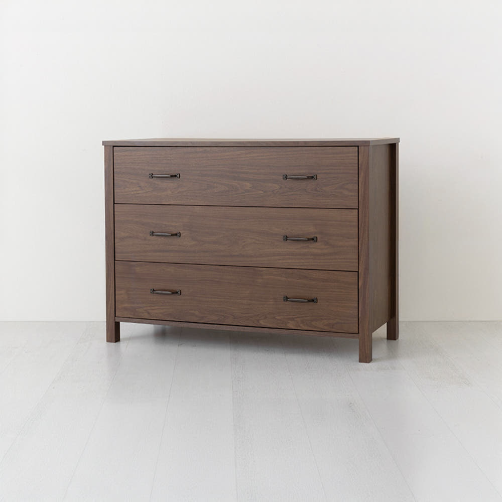 폴라보 서랍장 CHM76104 1040x400x759mm, 3단, 브라운월넛베니어 2908.2115 - 상세 이미지 3