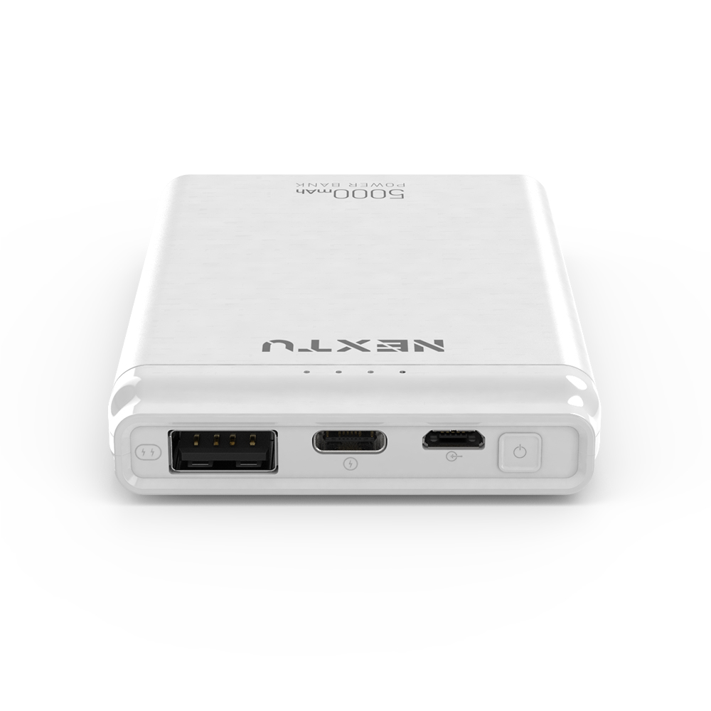 넥스트유 5,000mAh 초소형 휴대용 보조배터리 듀얼충전 5000PB 5000mAh, 화이트 - 상세 이미지 5