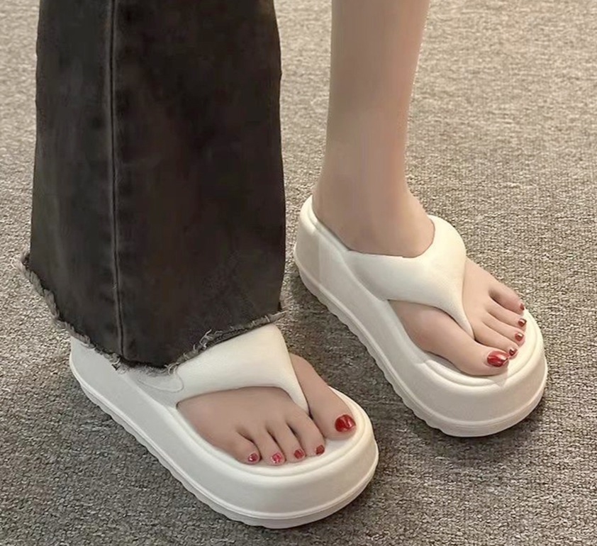 어반플렉스 여성용 통굽 키높이 쪼리, 크림화이트, 240 - 상세 이미지 5