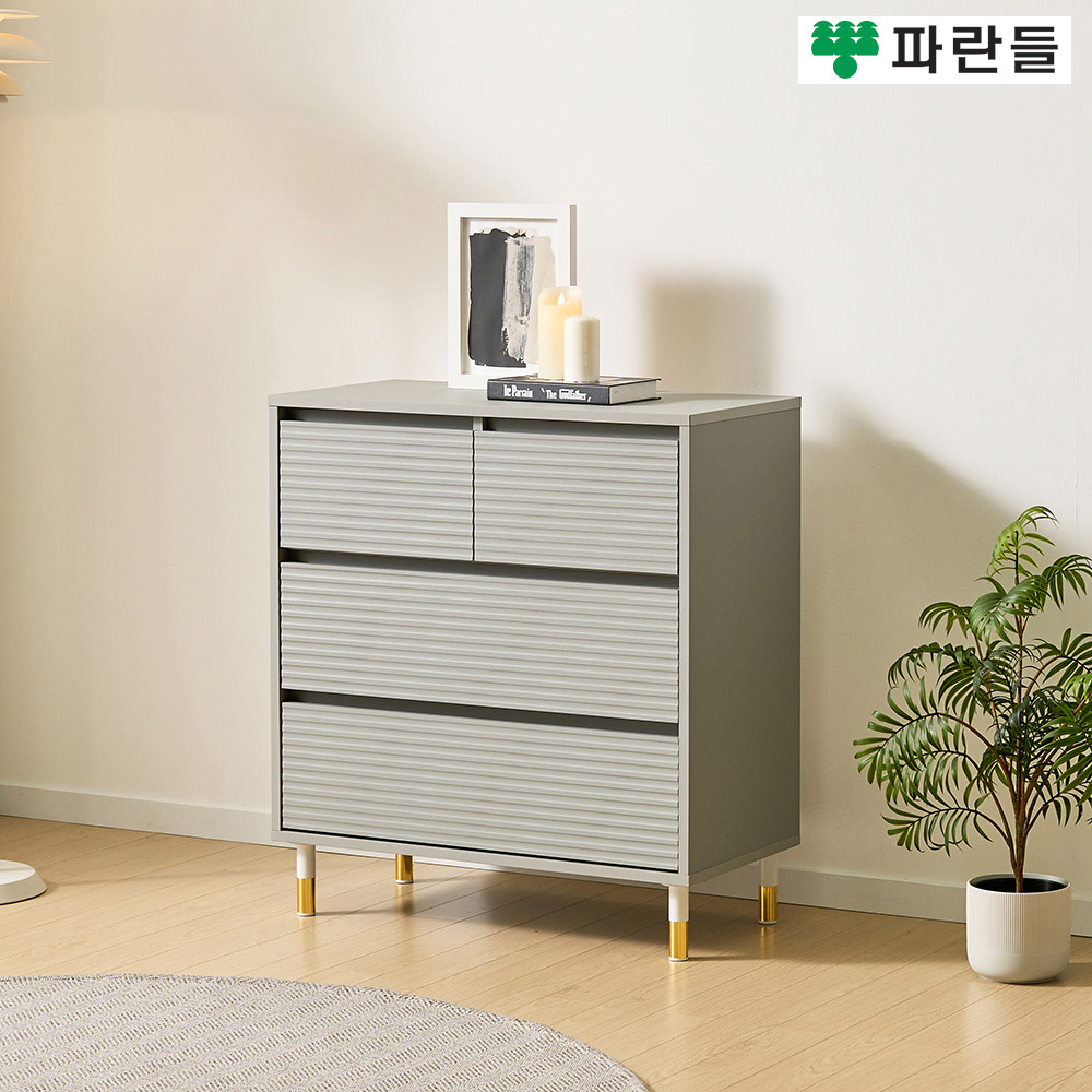 파란들가구 높은다리 템바보드 800 3단 서랍장 침실서랍장 - 상세 이미지 4