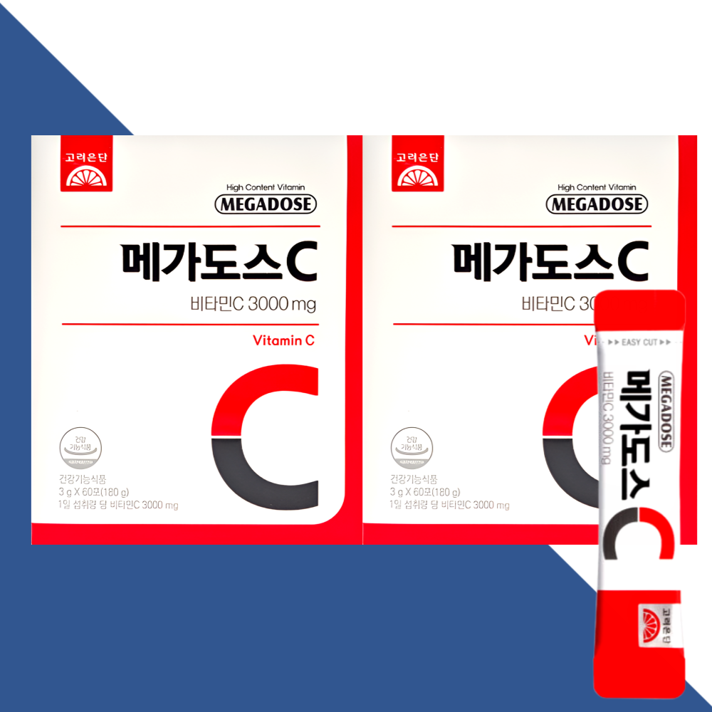 고려은단 메가도스C 3000 비타민씨 비타민C 60포X2박스 - 메인 이미지