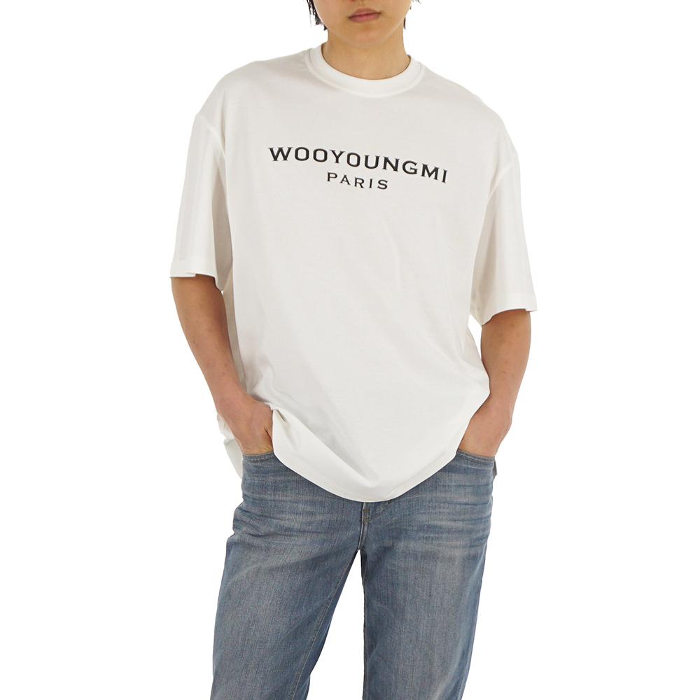25SS 우영미 프론트 로고 반팔 티셔츠 화이트 W251TS01 714W - 상세 이미지 2