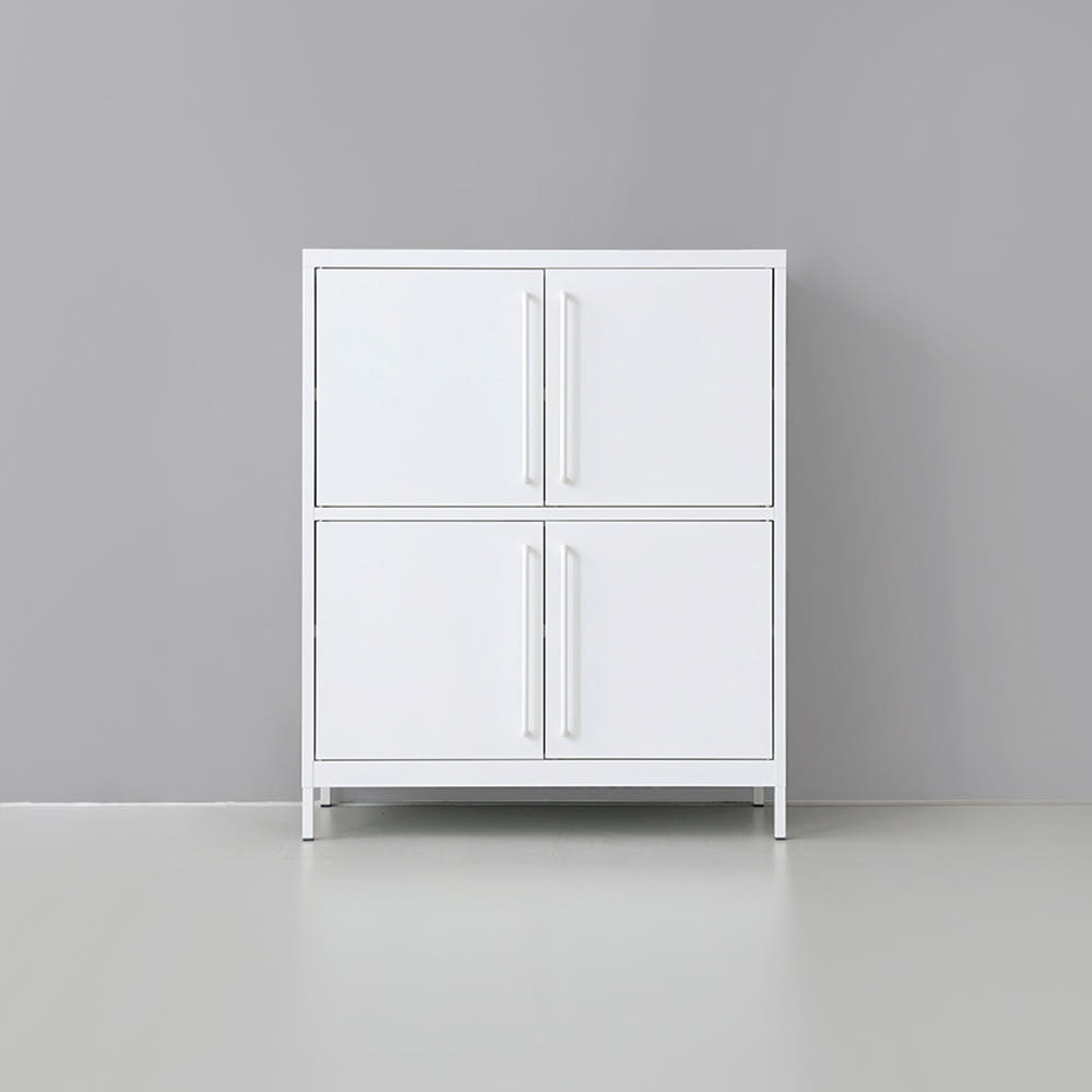 피도르 캐비넷 4문 수납장 9131110 915x455x1110mm, 2단, 화이트 6922.8039 - 메인 이미지