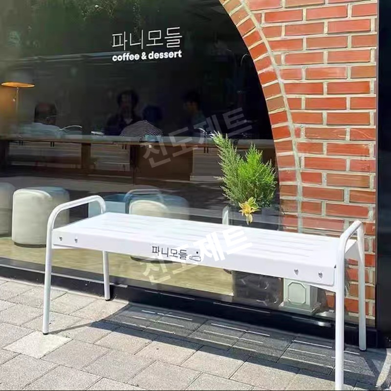 철제 벤치의자 감성 펜션 정원 마당 야외 주물 컬러 120x40x54 검정 - 상세 이미지 3