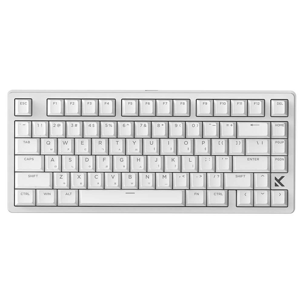 프리플로우 MCHOSE JET75 8k 래피드 트리거 자석축 게이밍키보드 화이트, 퀵실버