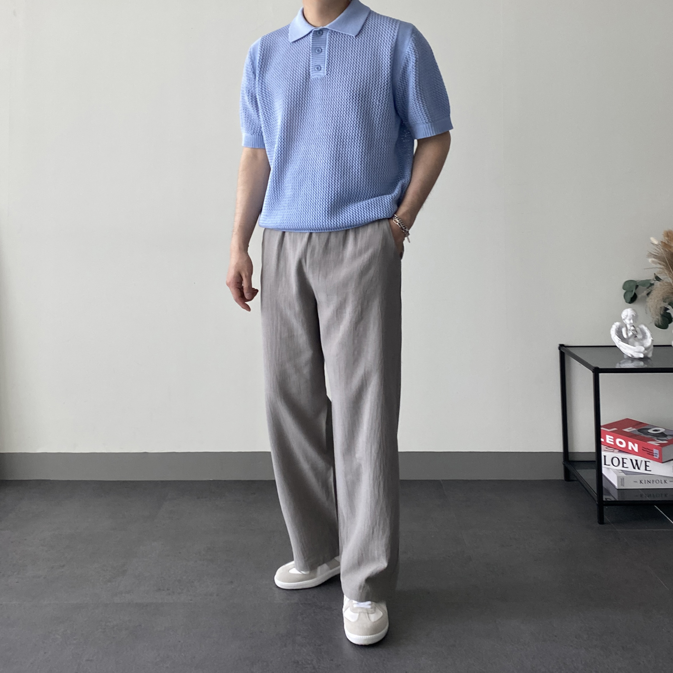 1+1 남자린넨바지 남자와이드팬츠 남자여름슬랙스 이미지 7