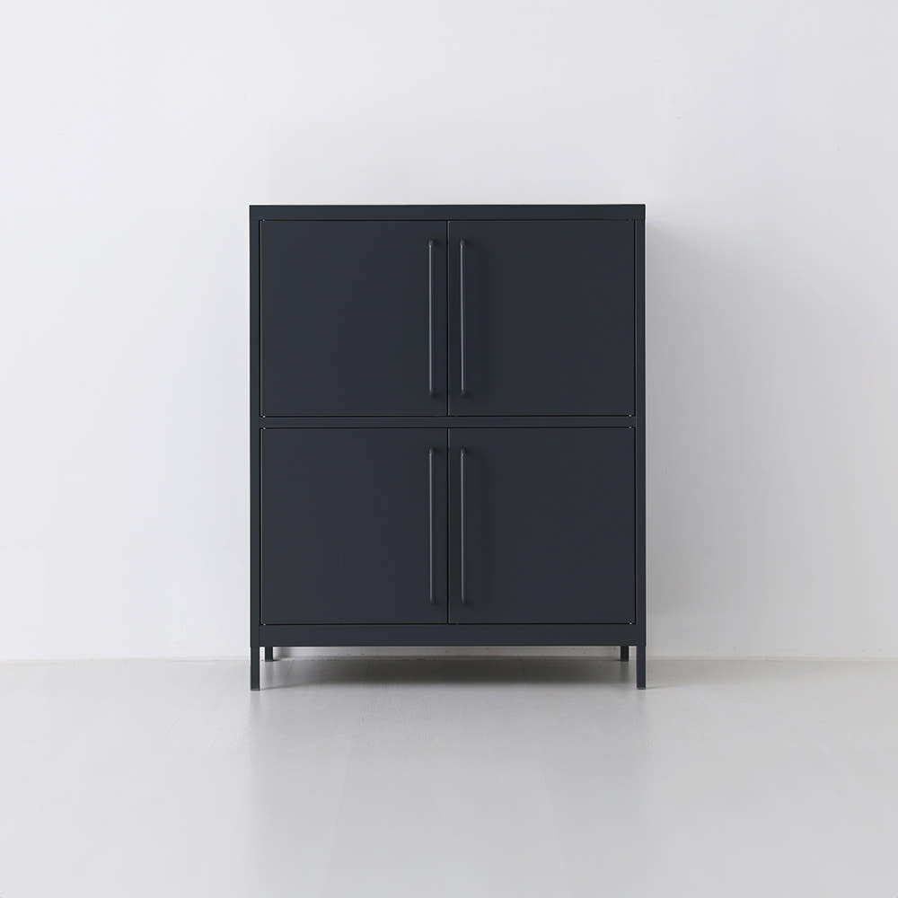피도르 캐비넷 4문 수납장 9131110 915x455x1110mm, 2단, 다크그레이 9195.1879 - 메인 이미지