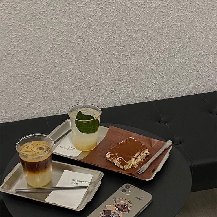 [프로덕트피알] 스테인리스 트레이 직사각  메탈 쟁반 핸들형 주방/디저트 테이블 트레이 STAINLESS STEEL TRAY - 상세 이미지 3