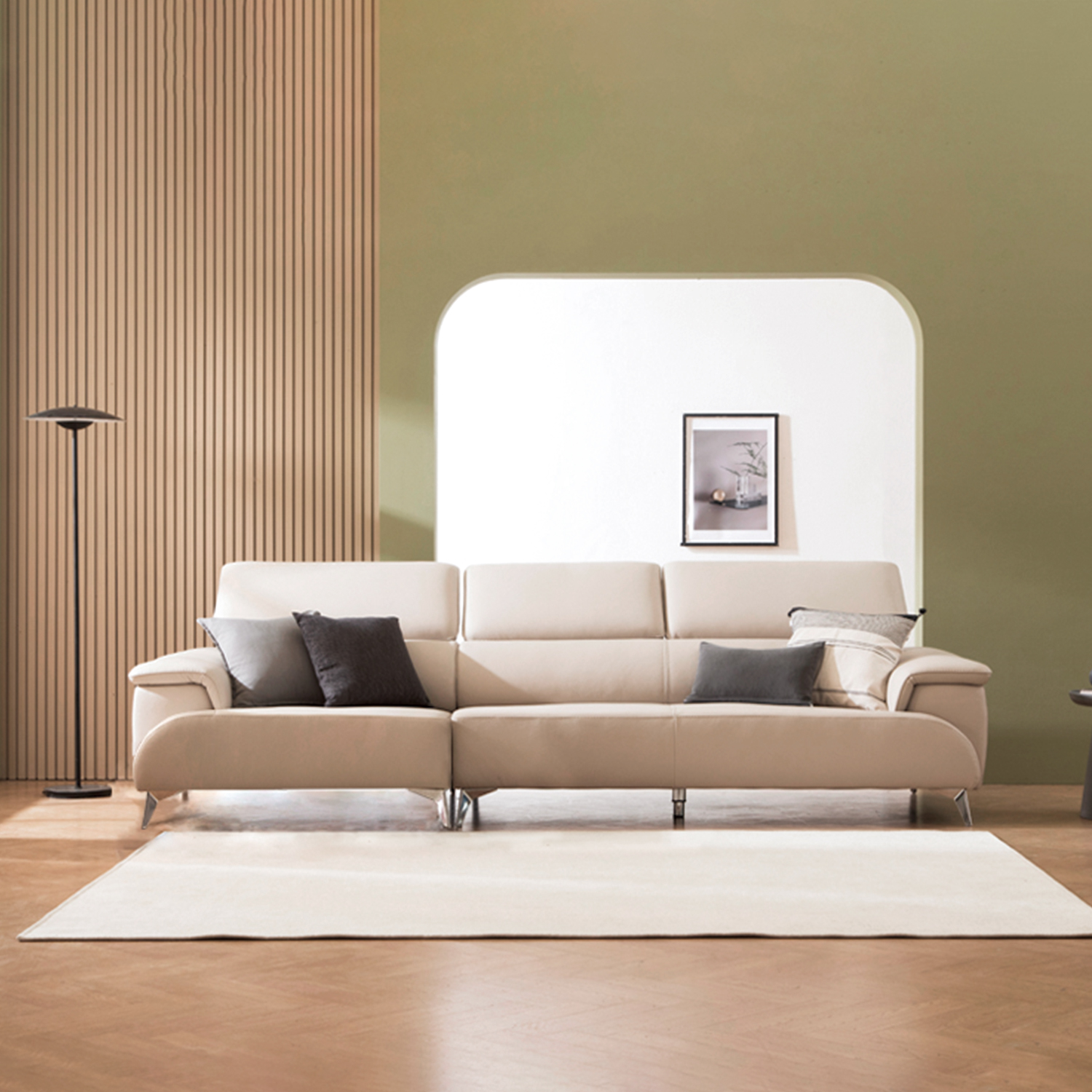 헤르짐머 르포엠 4인 이태리 천연면피 가죽 소파