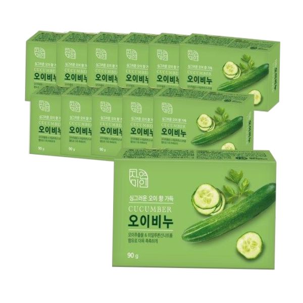 [무궁화] 자연미인 오이비누 90g x 12개 : 씨유니