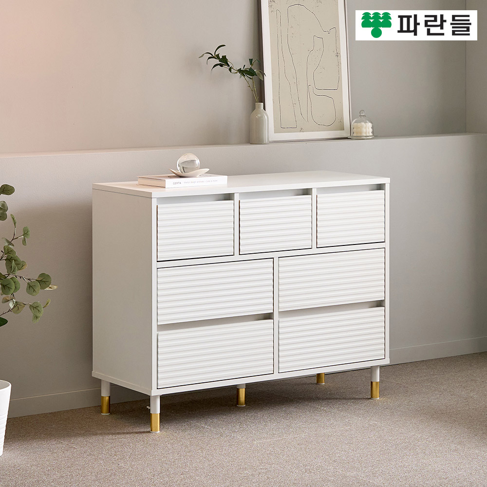 파란들가구 높은다리 템바보드 상3칸3단서랍장 와이드서랍장 - 상세 이미지 2