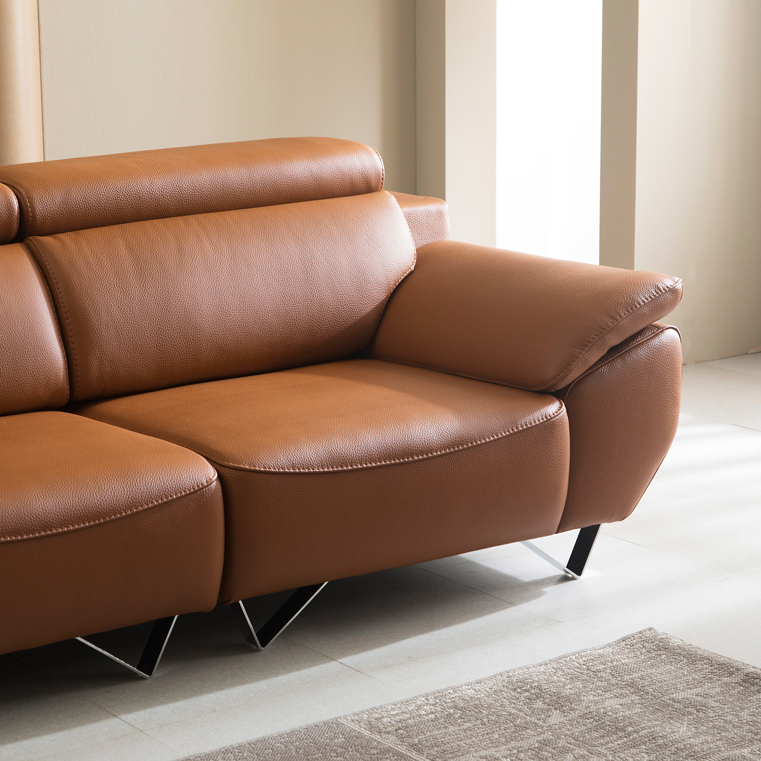 헤르짐머 마네르 4인 이태리 천연 통가죽 소파