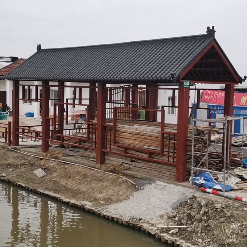 기와지붕 플라스틱 한옥 처마 기왓장 인테리어 모형 부자재 연결 보드