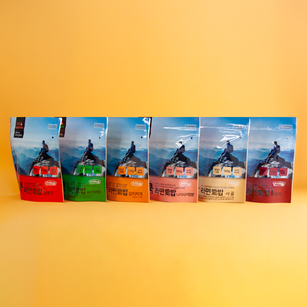 핫앤쿡 6개 랜덤 세트 비화식 발열도시락 비상식량 핫앤쿡 라면애밥