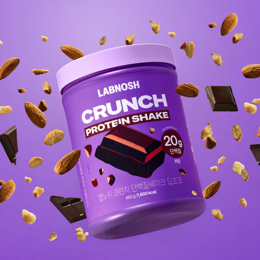 랩노쉬 크런치 단백질 쉐이크 3종 450g 1개 대용량 프로틴 파우더 보충제 이미지 2