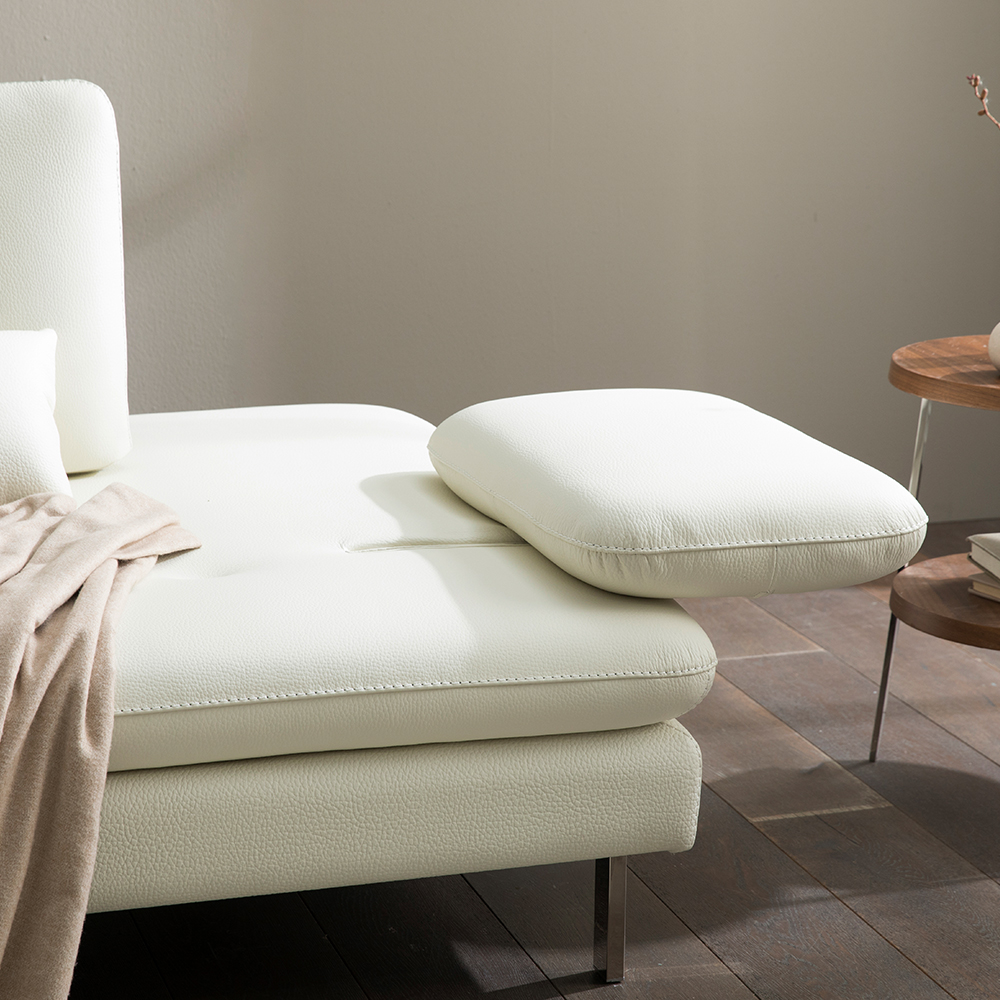 헤르짐머 몰드 3인용 이태리 천연 통 가죽 스윙소파