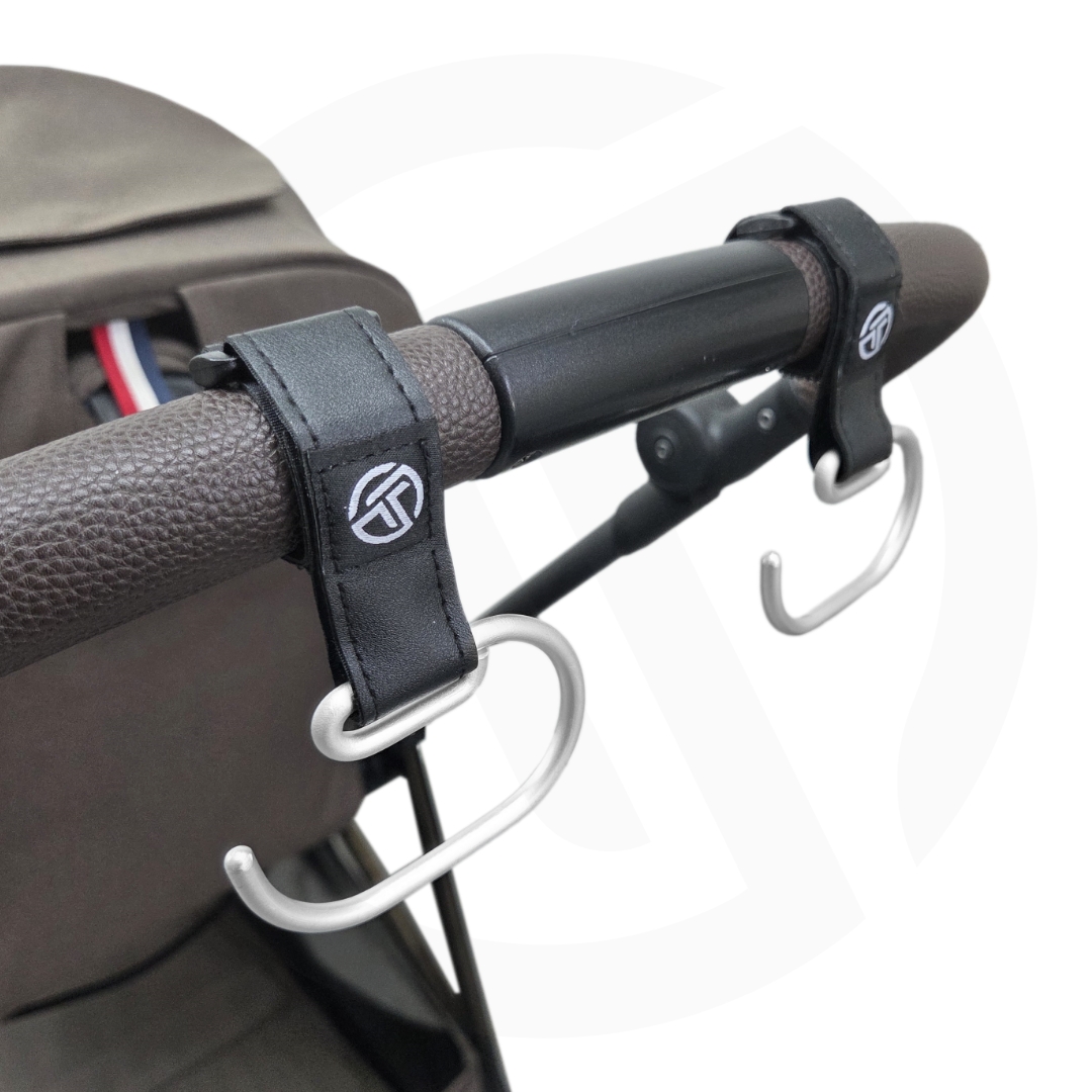 [누비앤타보] 유모차 다용도 가죽 메탈 후크 유모차 걸이 유아차/자전거/웨건/트라이크/유모카용 고리