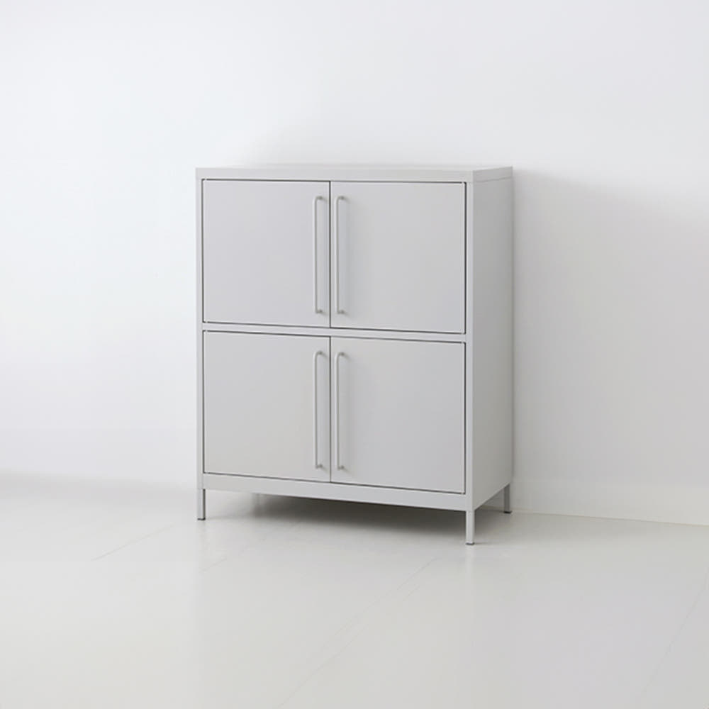 피도르 캐비넷 4문 수납장 9131110 915x455x1110mm, 2단, 다크그레이 9195.1879 이미지 6