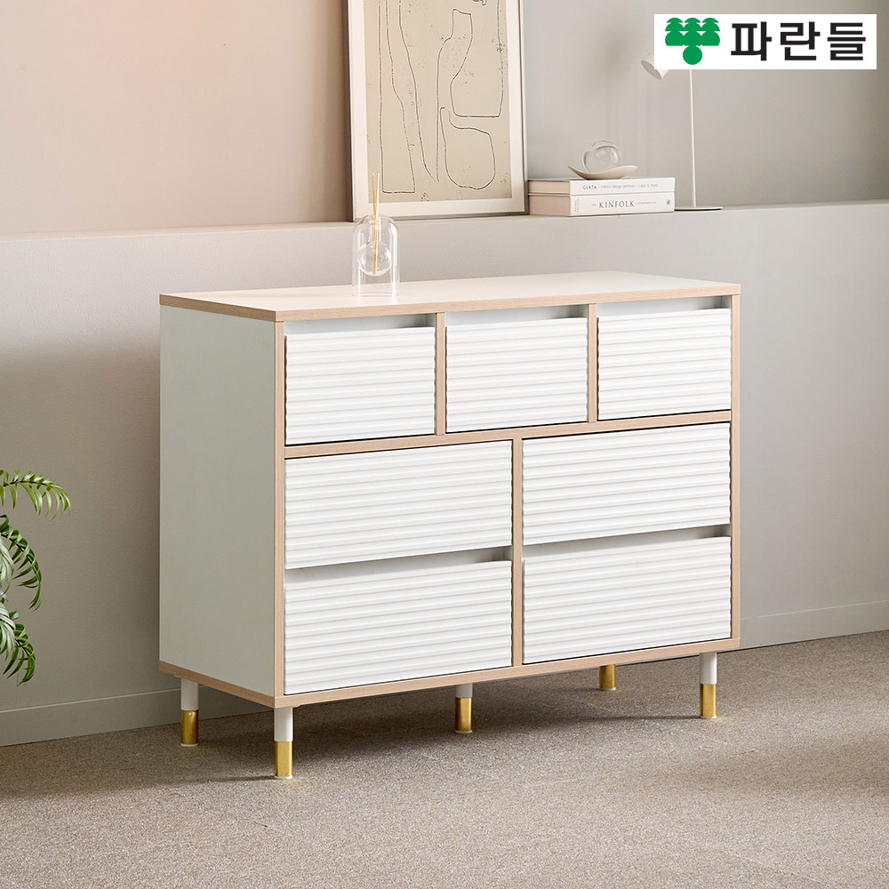 파란들가구 높은다리 템바보드 상3칸3단서랍장 와이드서랍장 - 상세 이미지 3