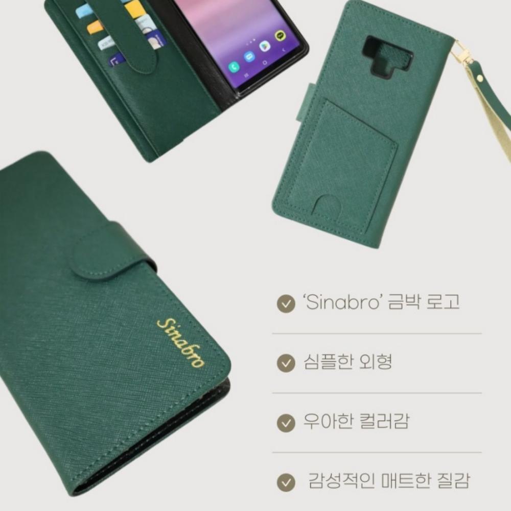 브로 천연 소가죽 다이어리 지갑 케이스 레드, 갤럭시A24 이미지 7