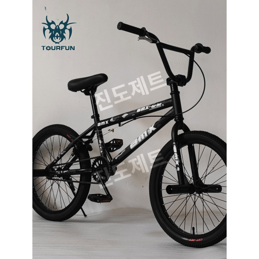 bmx 자전거 초보 스포츠 묘기 스턴트 회전 사이클 검정색 - 상세 이미지 4