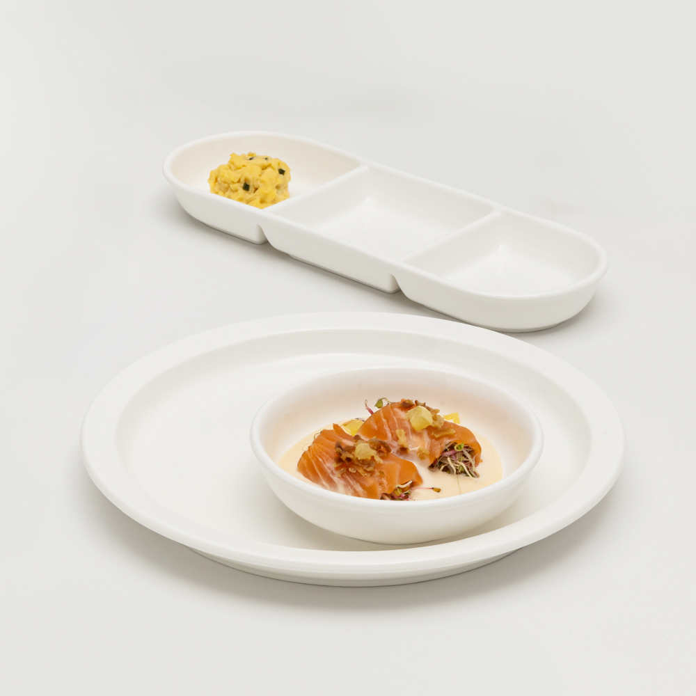 윤도자기 당당 화이트 원형접시 대 도자기 플레이트 디너 브런치 파스타 - 상세 이미지 5