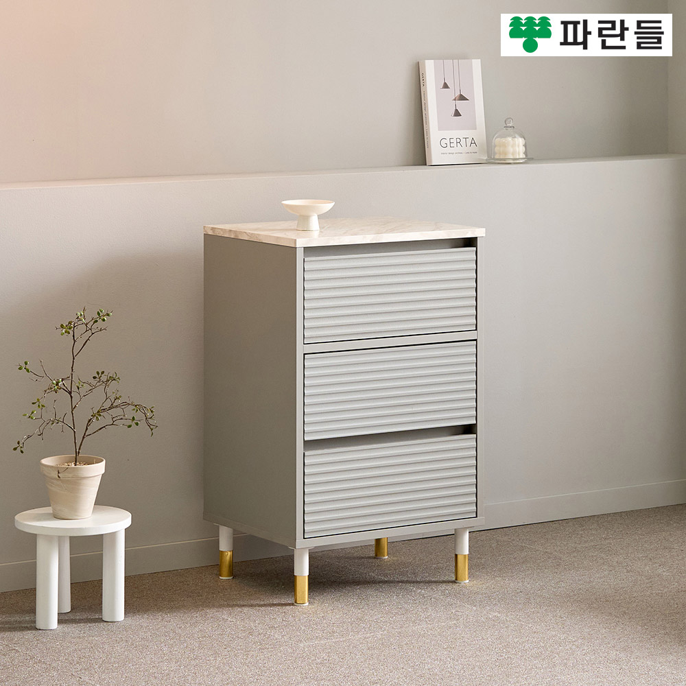 파란들가구 높은다리 템바보드 500 3단 서랍장 침실서랍장 - 상세 이미지 2