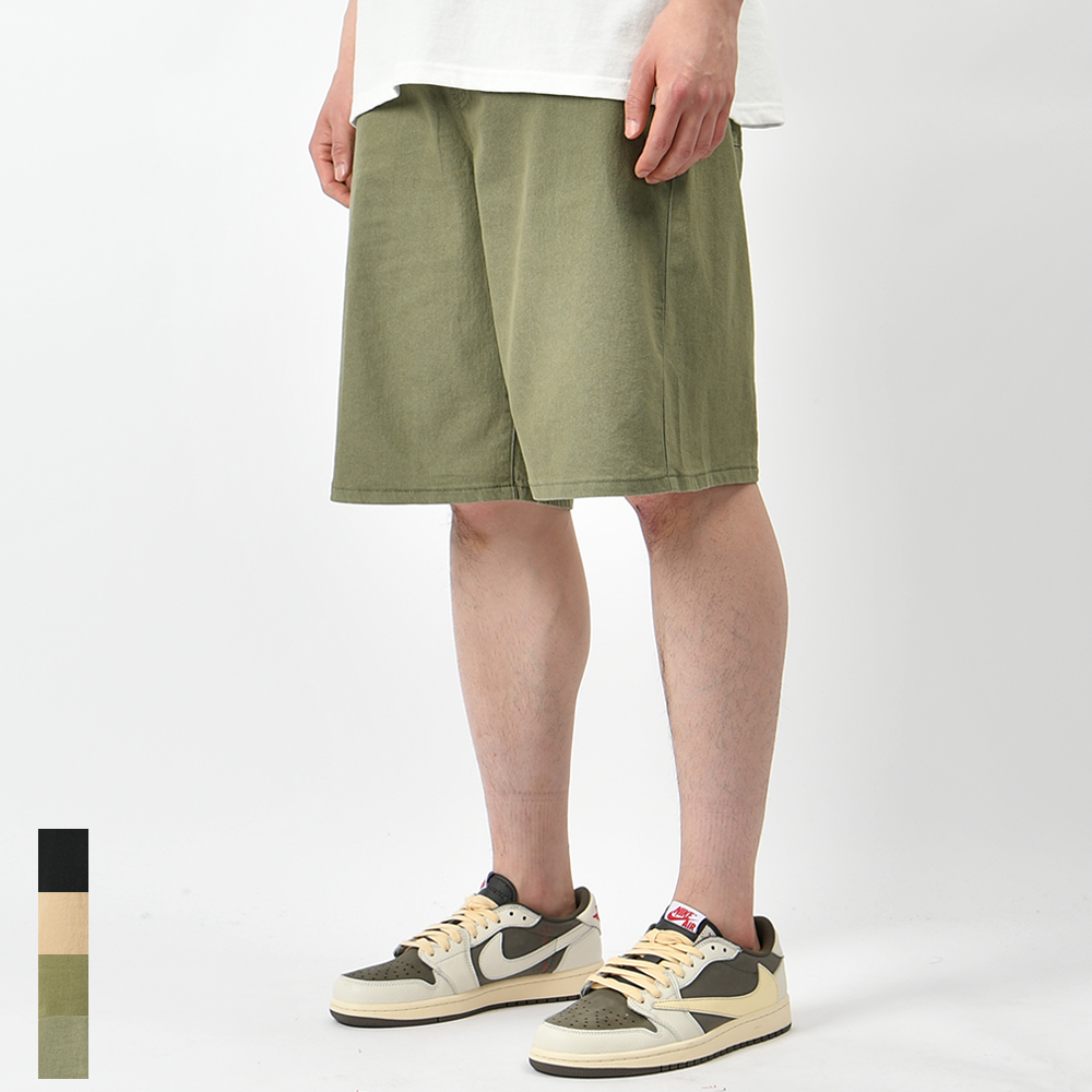 남자반바지 와이드 면 여름 스판 밴딩 6부팬츠