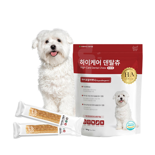 스몰빅 하이케어 강아지 저알러지 가수분해 덴탈츄 유산균 장건강, 150g, 1개 - 상품 이미지