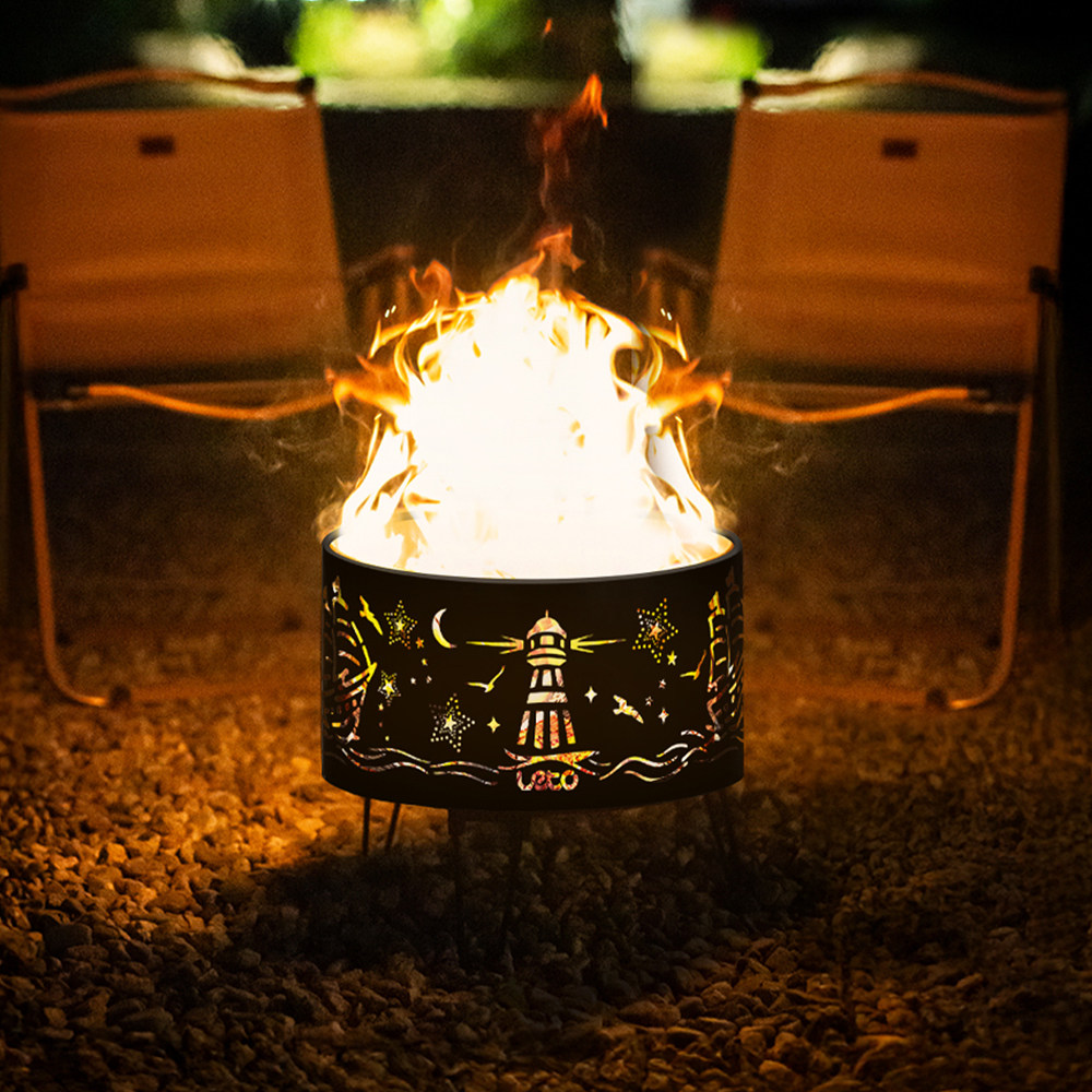 레토 감성 캠핑 화로대 조리킷제공 불멍 바베큐그릴 접이식 원통형 LCP-SB06