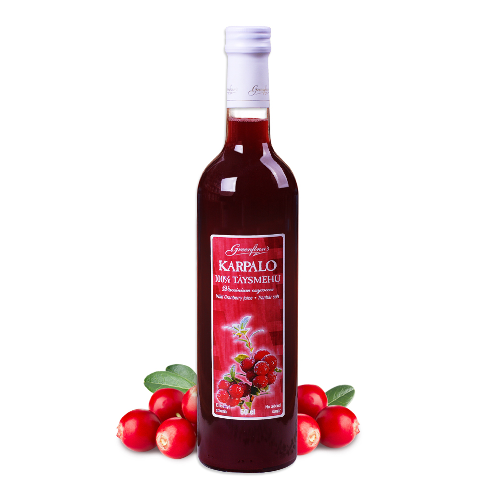 핀란디아 핀란드산 그린핀스 크랜베리 원액 주스 500ml - 메인 이미지