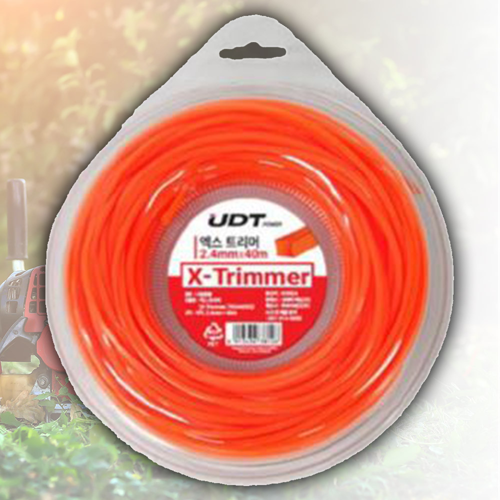 UDT 예초기액세서리 나일론줄 TR2440SQ (엑스트리머) 2.4mm-40M(사각)